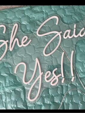 She Said Yes!! Acrylic Sign